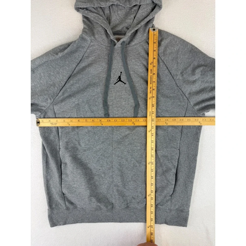 Jordan Dri-FIT Sport Hoodie Mens‎ Large Grey DQ7327-091 Pullover Jumpman Logo